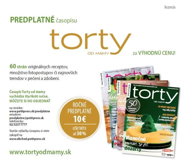 predplatné časopisu Torty od mamy na rok 2025