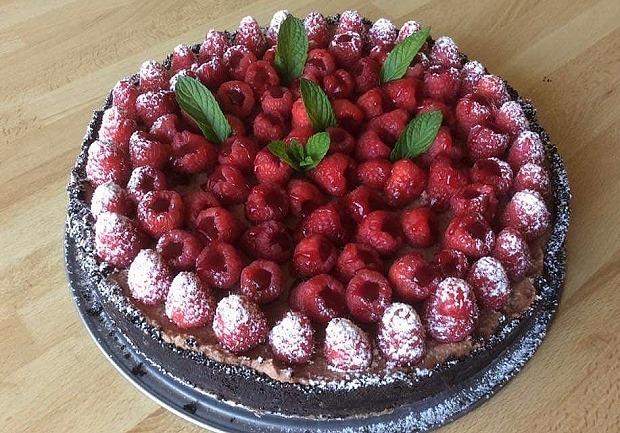 Nepečený čokoládovo-malinový cheesecake - recept postup 1