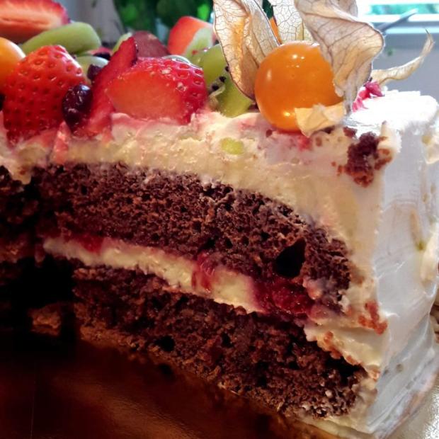 Vanilková poézia - ovocná torta s vanilkovým krémom - recept postup 1