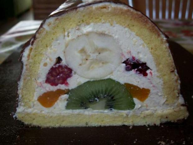 Ovocný "bomba" tunel - recept