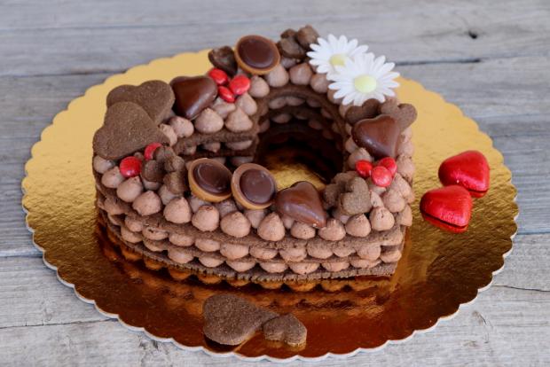 Čokoládová torta v tvare srdca, Autor: Kamila