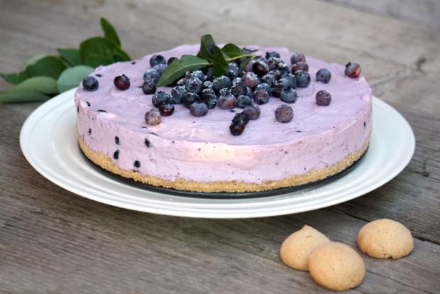 Nepečená čučoriedková torta - recept postup 12