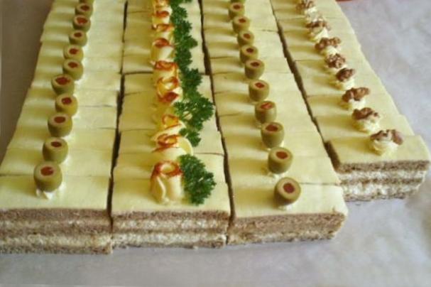 Zakusky v slanom prevedeni torta, Zákusky, marga222
