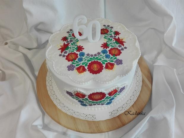 Torta k výročiu s folklórnym motívom, Autorka: Kadanka
