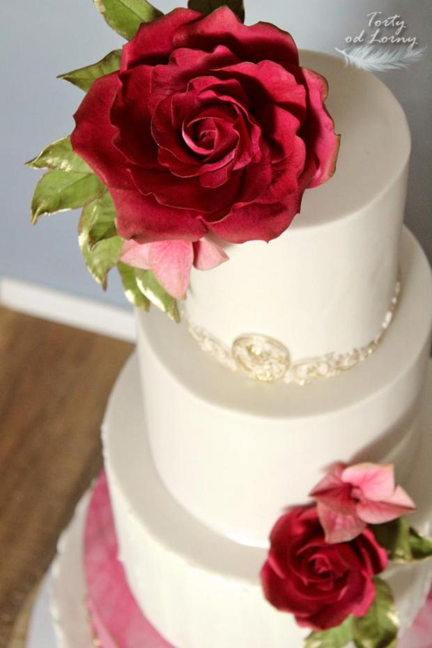 Svadobná elegantná torta, Svadobné torty, Lorna 3