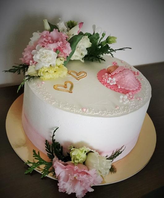 Svadba a krst v jednom torta, Svadobné torty, zinka16