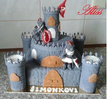 Hrad s rytiermi, torta,  Autor: Aliss