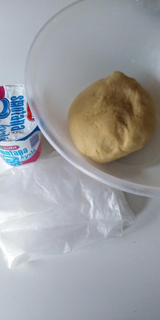 Linecký tvarohovo- jablkový koláčik. - recept postup 3