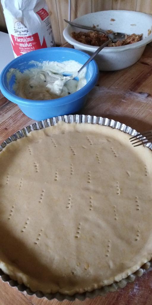 Linecký tvarohovo- jablkový koláčik. - recept postup 6