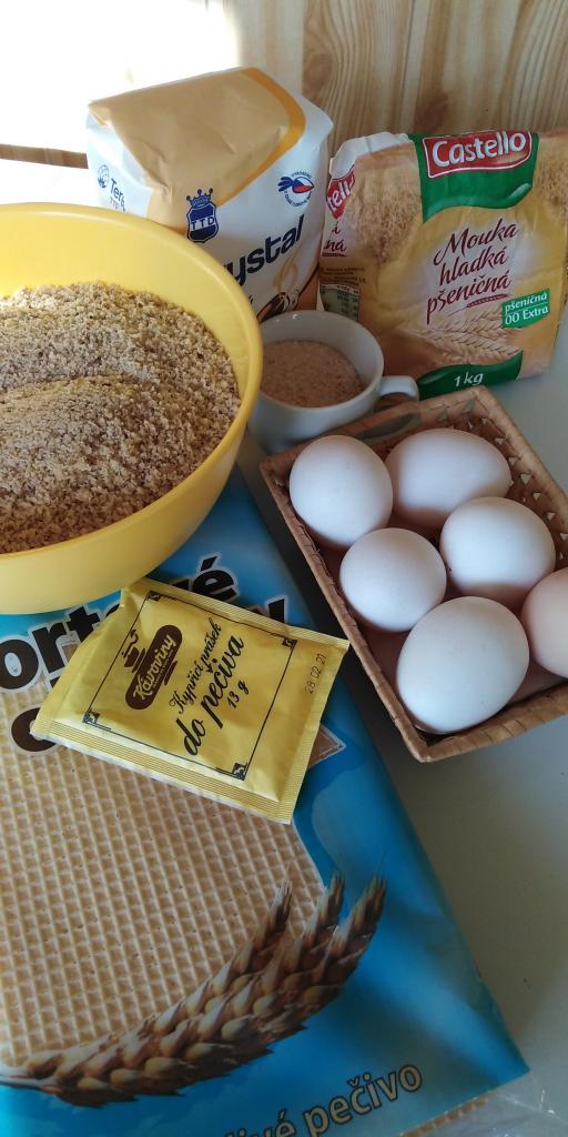 Karamelová kocka na oblátke - recept postup 1