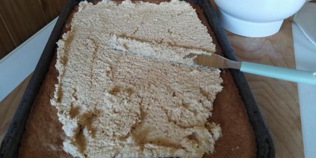Karamelová kocka na oblátke - recept postup 6