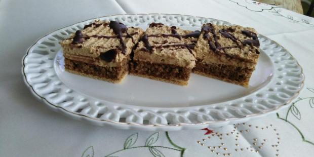 Karamelová kocka na oblátke - recept