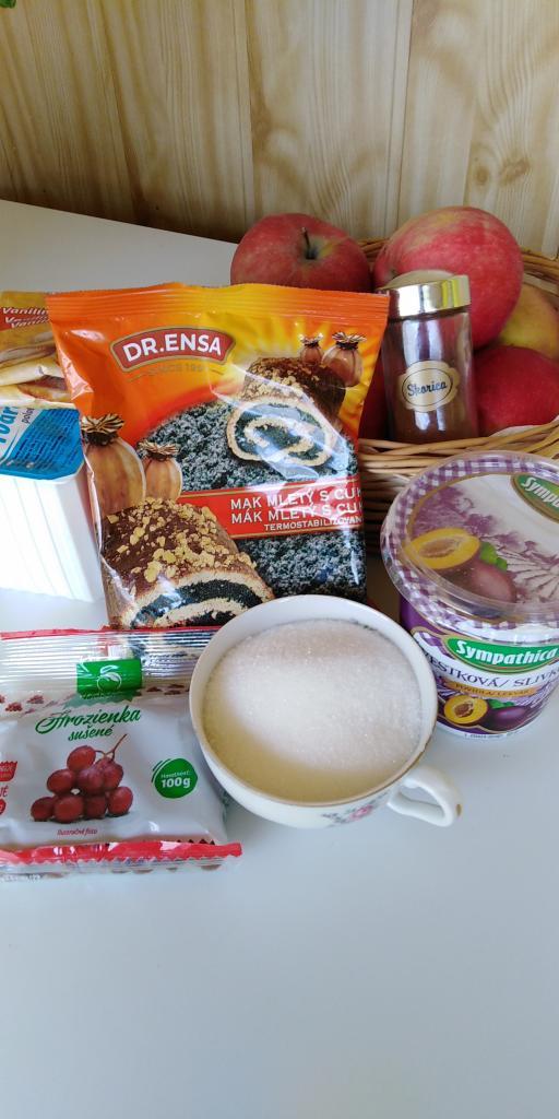 Mriežkový tvarohovo - jablkovo - makový koláč. - recept postup 2
