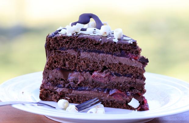 Čokoládová torta s višňami - recept postup 3