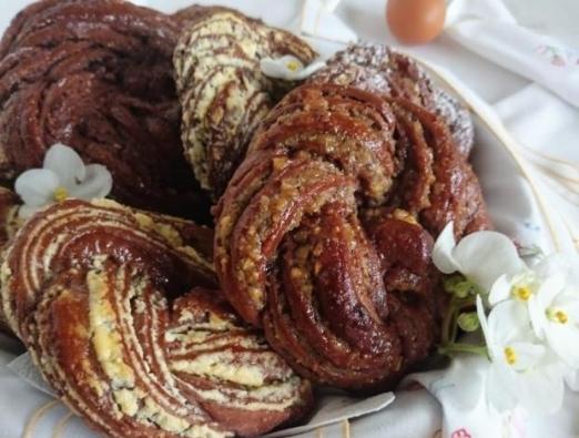 Kakaové kysnuté uzlíky - recept postup 6