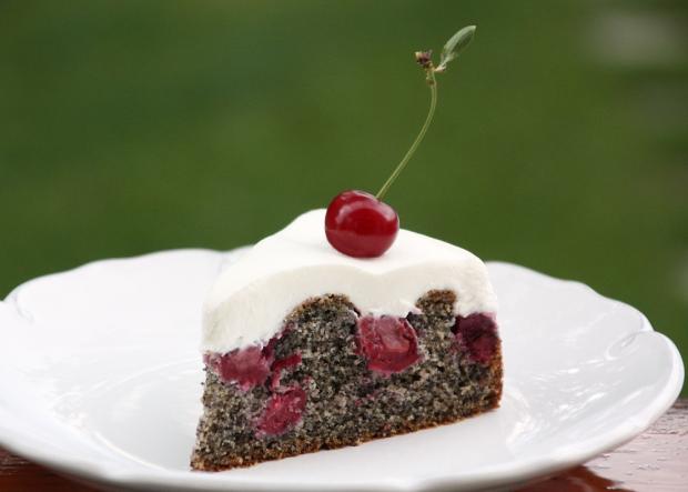 Makovo višňová tortička - recept postup 4