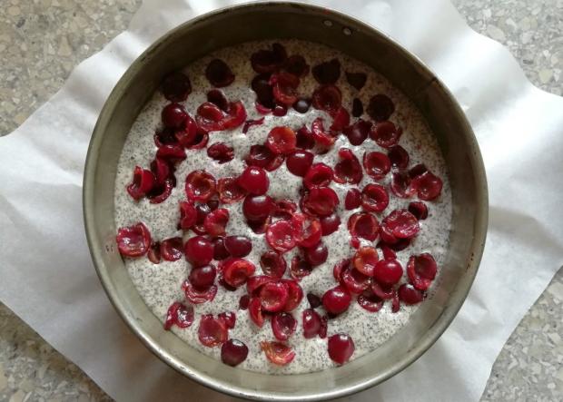 Makovo višňová tortička - recept postup 1