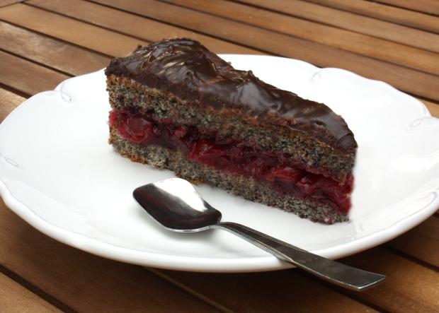 Višňovo - maková torta - recept postup 9