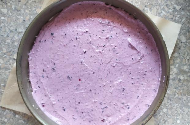 Nepečená čučoriedková tortička s mascarpone - recept postup 7