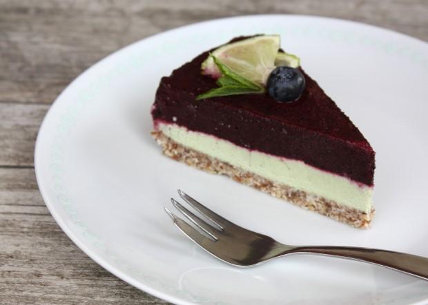 RAW čučoriedková torta - recept postup 14