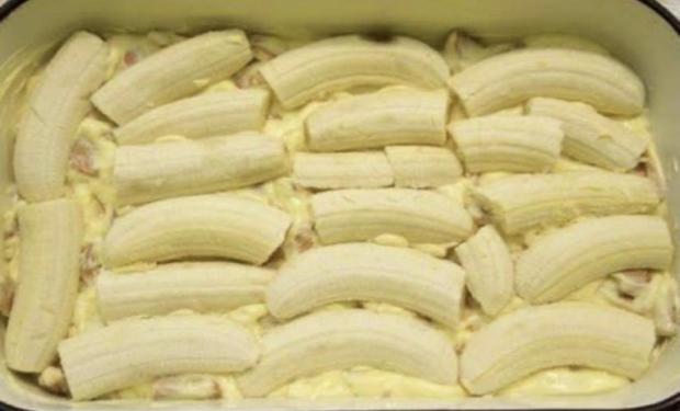 Nepečený banánový koláč - recept postup 1