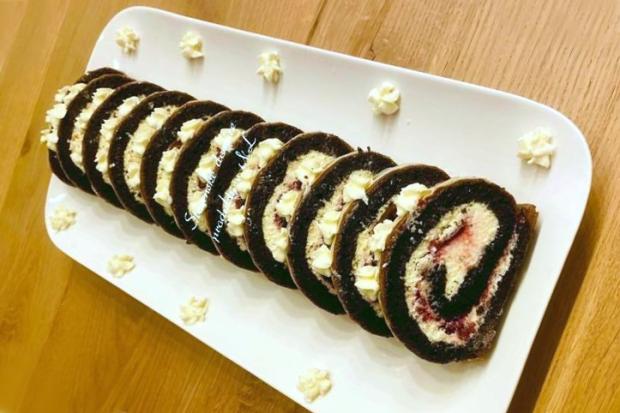 Kakaovo-tvarohová roláda - recept