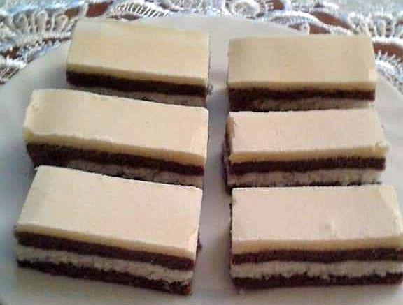 Kokosovo-kakaové rezy so žĺtkovou polevou - recept