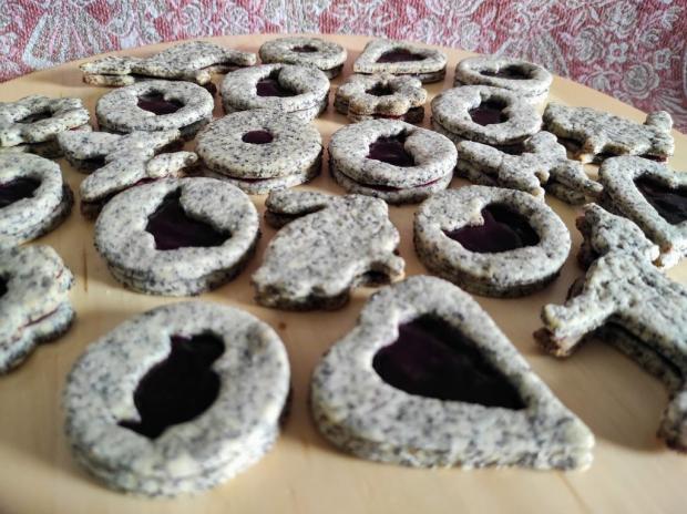 Makové linecké koláčiky - recept postup 2