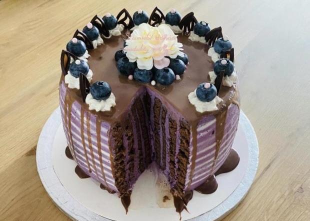 Točená čučoriedková torta, recept