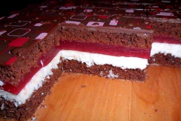 Recept na kokosovo - želatínové rezy