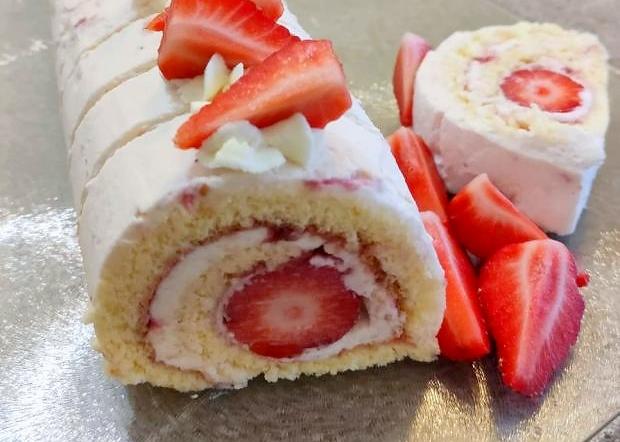Jahodová roláda, recept