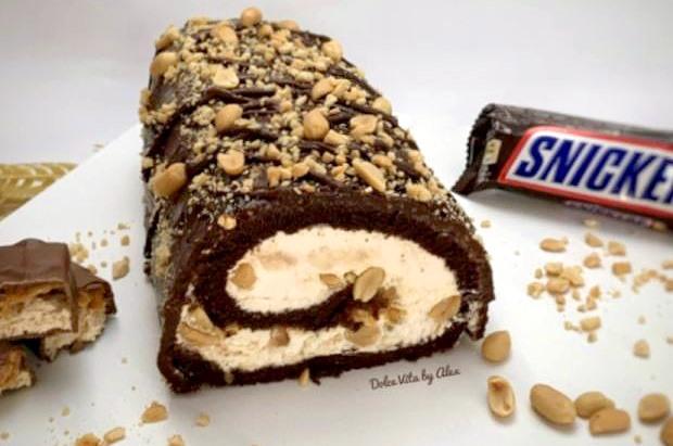 Snickers roláda - recept
