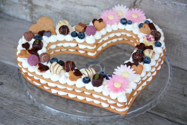 Torta v tvare srdca - recept