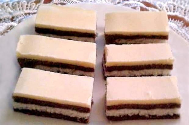 Recept na Kokosovo - kakaové rezy so žltkovou polevou