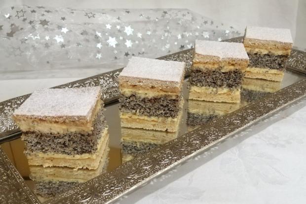 Francúzsky makový krémeš z medových plátov, recept