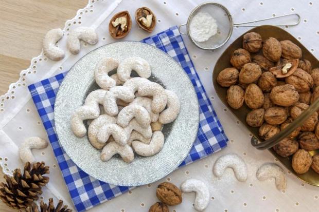 Vanilkové rožky s orechmi, recept