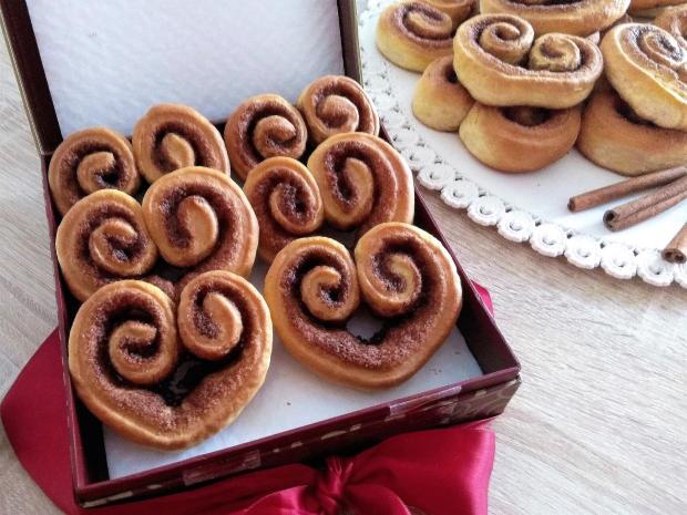 Srdiečka so škoricovo- čokoládovou náplňou, recept
