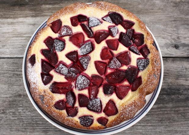 Slivkový koláč s tvarohom - recept postup 7