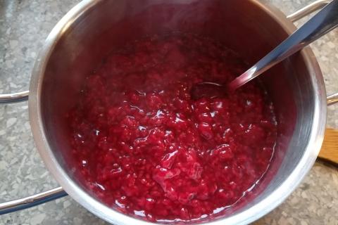 Smotanovo - malinový zákusok - recept postup 4