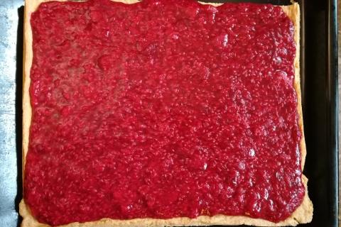 Smotanovo - malinový zákusok - recept postup 5