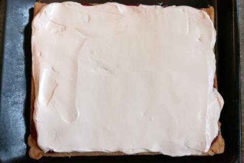 Smotanovo - malinový zákusok - recept postup 7