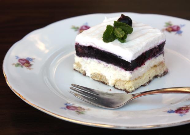 Nepečený smotanovo - ovocný zákusok - recept postup 7