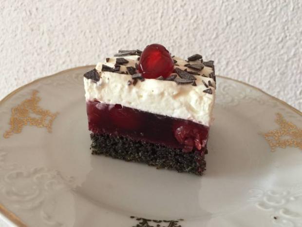 Višňovo makové kocky - recept