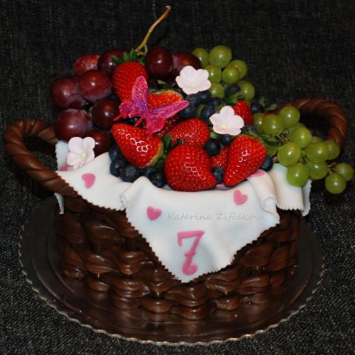 ovocný košík torta