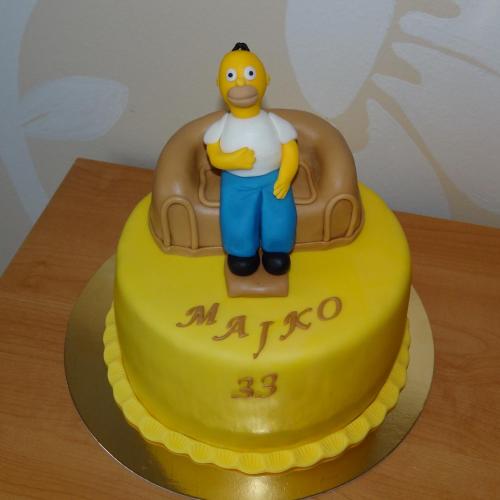 Homer Simpson na gauči 