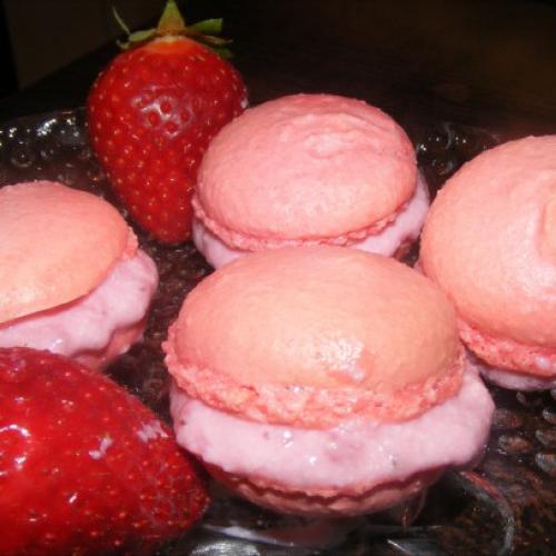 Macarons au fraise