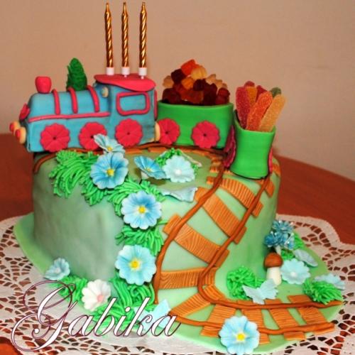 torta s vláčikom, Gabika.R, torta