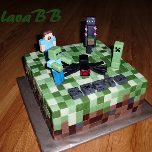 Minecraft pre Bastíka - torta 292