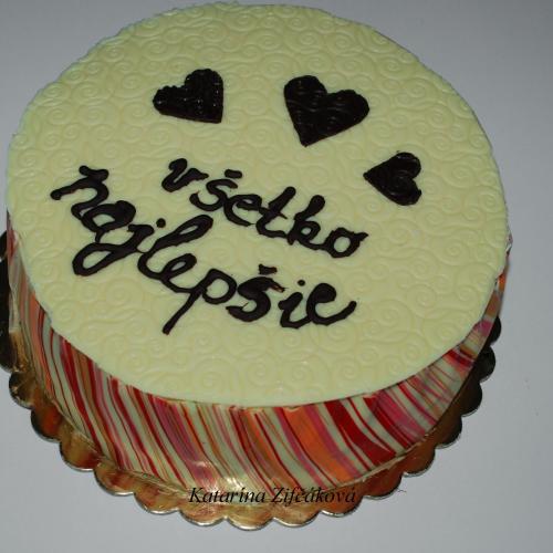torta z bielej čokolády