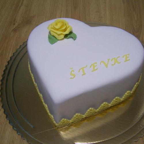 Srdce s ružičkou